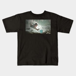 Lara Croft diving Kids T-Shirt